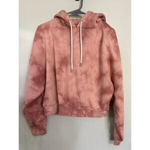 GAP Tie Dye Cropped Hoodie Size Small | Pink Oversized Sweatshirt